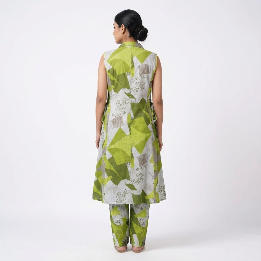 Blueverra Women’s Green Printed Co-ord Set