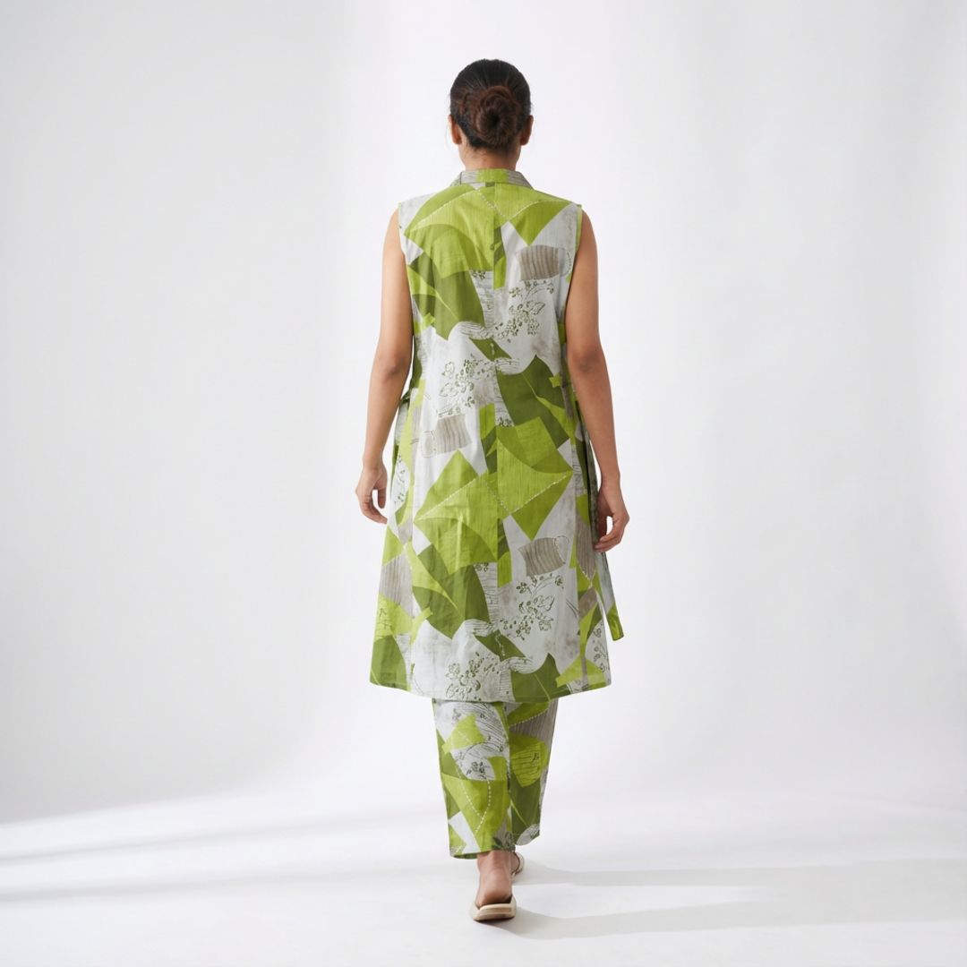 Blueverra Women’s Green Printed Co-ord Set