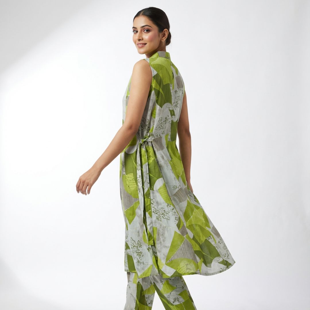 Blueverra Women’s Green Printed Co-ord Set