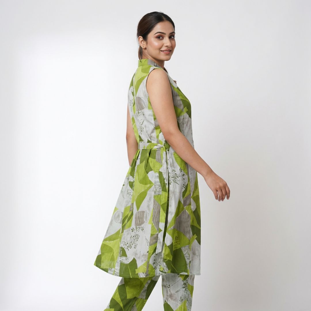 Blueverra Women’s Green Printed Co-ord Set