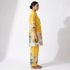 Blueverra Women’s Yellow Floral Printed Co-ord Set