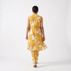 Blueverra Women’s Floral Printed Yellow Co-ord Set