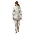 Serene Grey Bamboo Print Cotton Co-ord Set