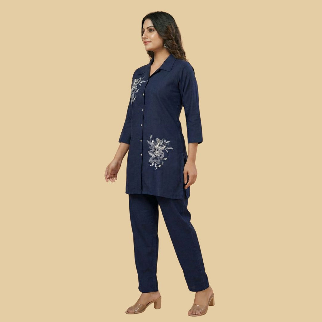 Catchy & Trendy Navy Blue Co-ord Set