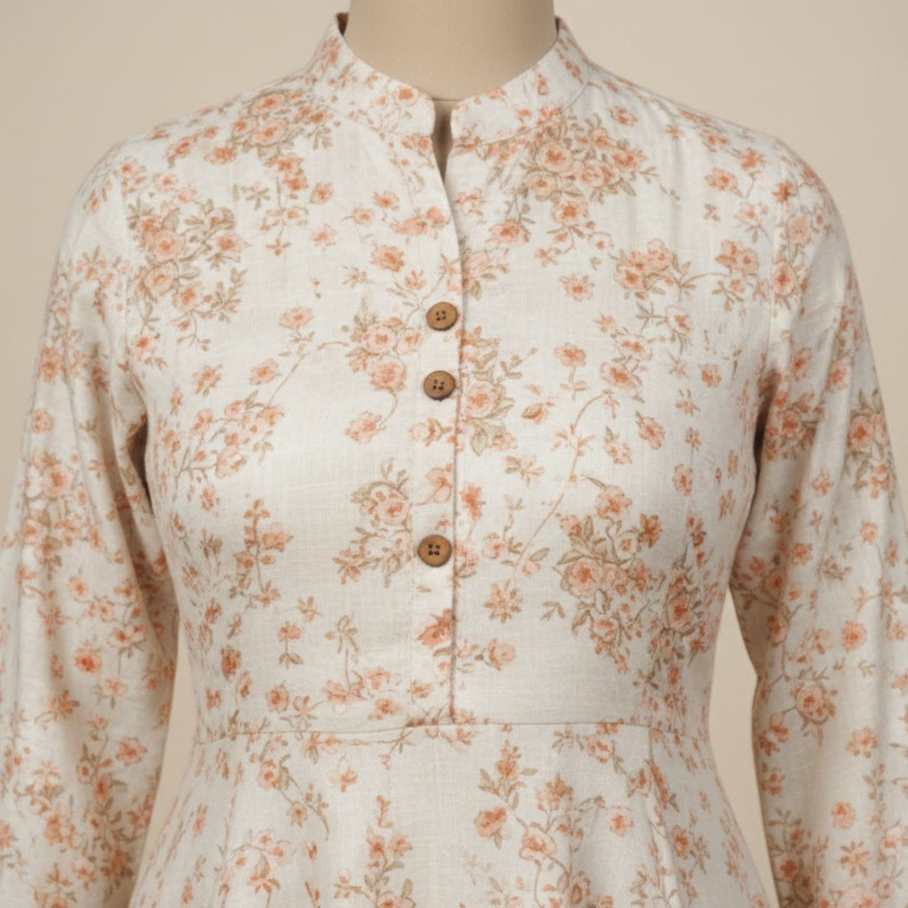 Ethereal Shimmer Jacquard Kurti