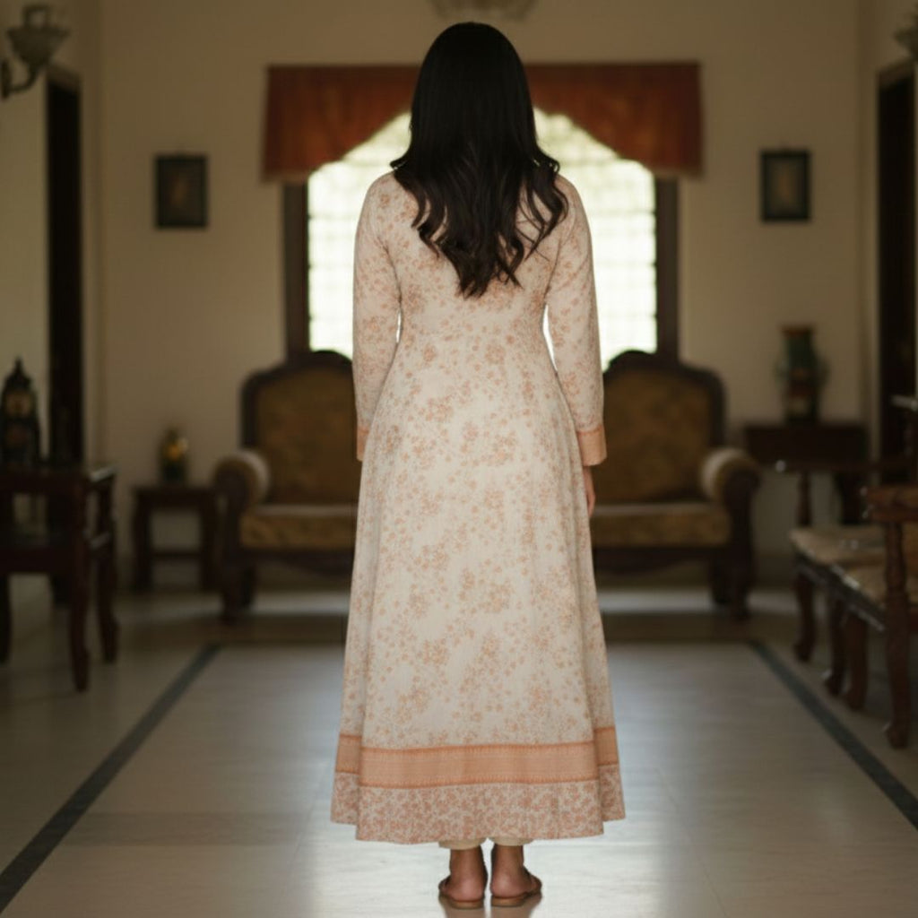 Ethereal Shimmer Jacquard Kurti